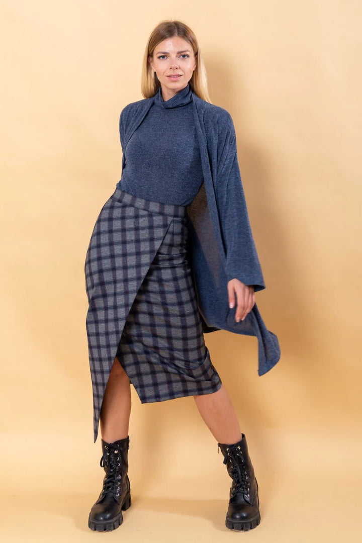 Knit Long Cardigan (XS,S,M,L,XL)(Wine Red, Blue)