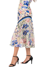 Load image into Gallery viewer, Iris Floral Print Asymmetric Midi Tango Skirt
