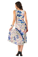 Load image into Gallery viewer, Iris Floral Print Asymmetric Midi Tango Skirt