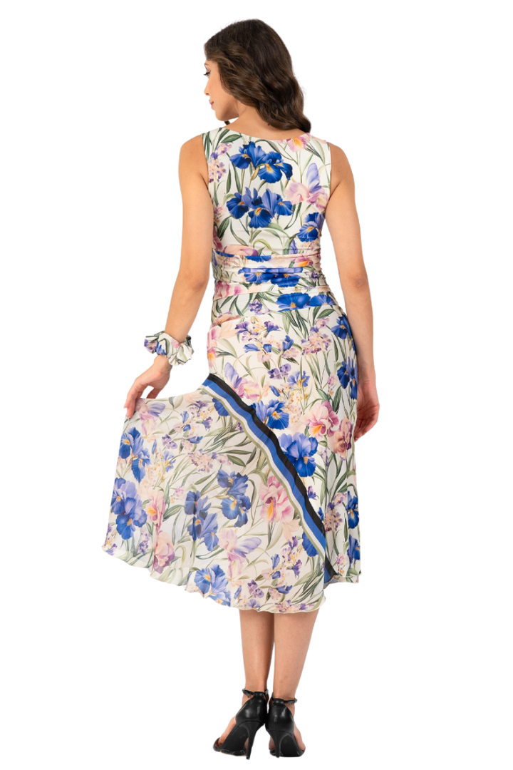 Iris Floral Print Asymmetric Midi Tango Skirt