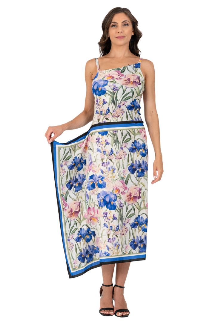 Iris Floral Print Draped Halter Neck Dance Top