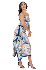 Load image into Gallery viewer, Iris Floral Print Draped Halter Neck Dance Top