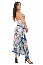 Load image into Gallery viewer, Iris Floral Print Handkerchief Midi Tango Skirt