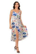 Load image into Gallery viewer, Iris Floral Print Open Back Tango Dress
