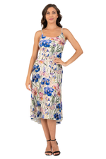 Load image into Gallery viewer, Iris Floral Print Open Back Tango Dress