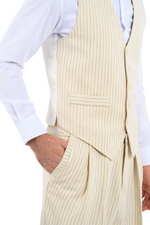 Load image into Gallery viewer, Beige Pinstriped Men&#39;s Tango Vest
