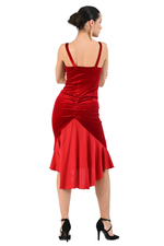Load image into Gallery viewer, Jacqueline Velvet Mermaid Tango Dress With Satin Tail