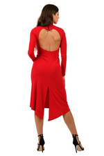 Load image into Gallery viewer, Jersey Tango Dress With Heart Cutout
