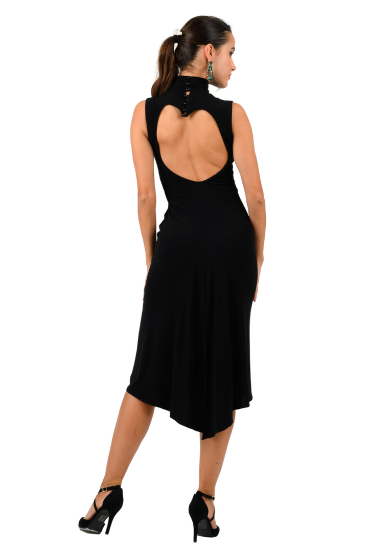 Jersey Tango Dress With Heart Cutout