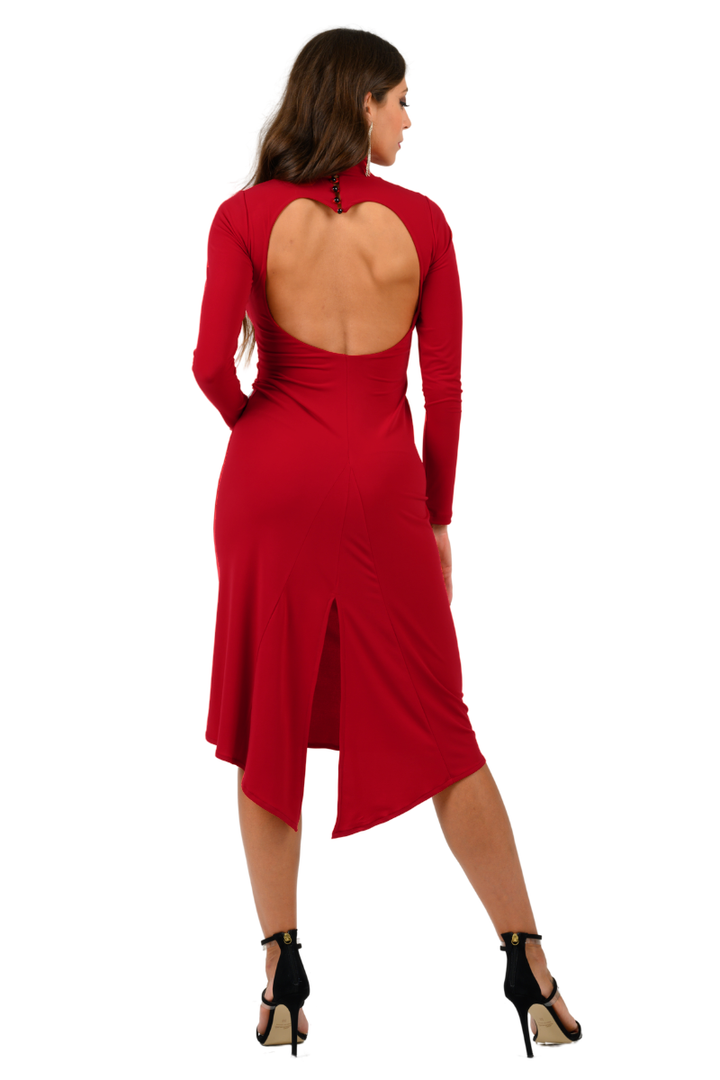 Jersey Tango Dress With Heart Cutout ❤️