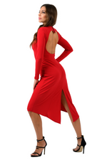 Load image into Gallery viewer, Jersey Tango Dress With Heart Cutout
