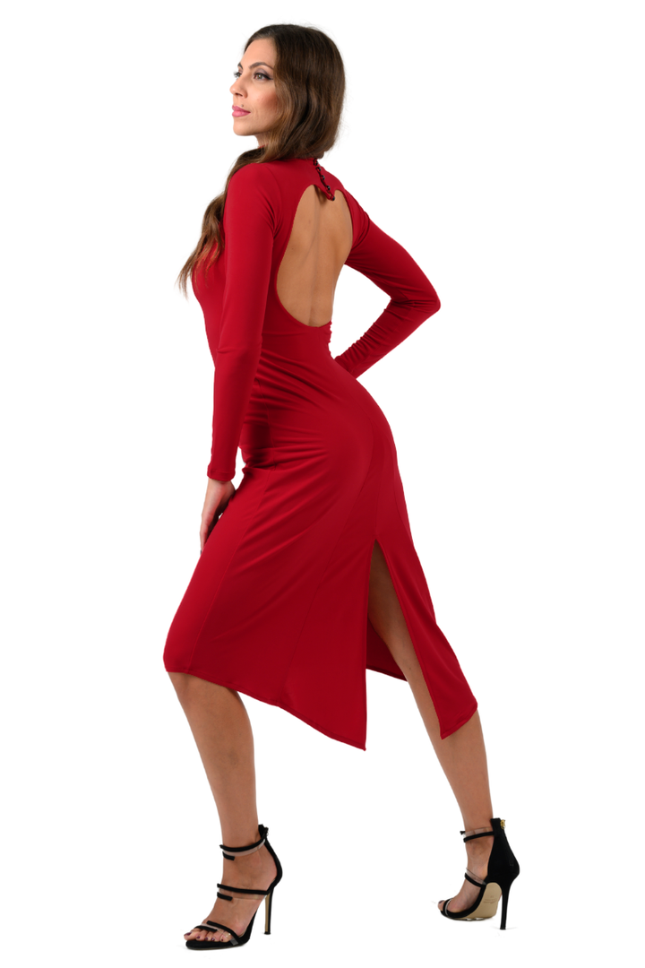 Jersey Tango Dress With Heart Cutout ❤️
