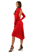 Load image into Gallery viewer, Jersey Tango Dress With Heart Cutout
