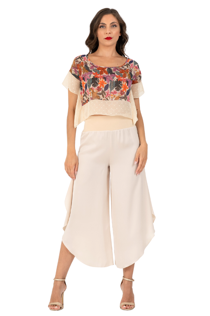 Jungle Print Boxy Crop Top