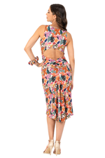 Load image into Gallery viewer, Jungle Print Fishtail Tango Dress With Keyhole Back