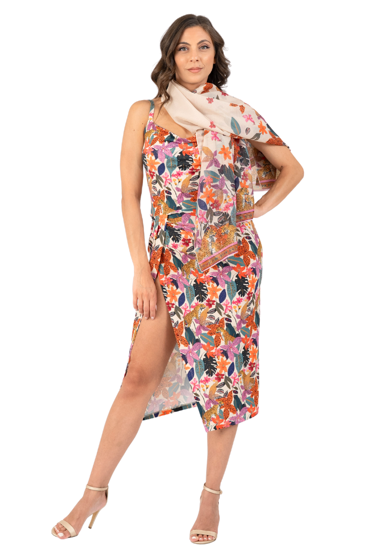 Jungle Print Georgette Scarf