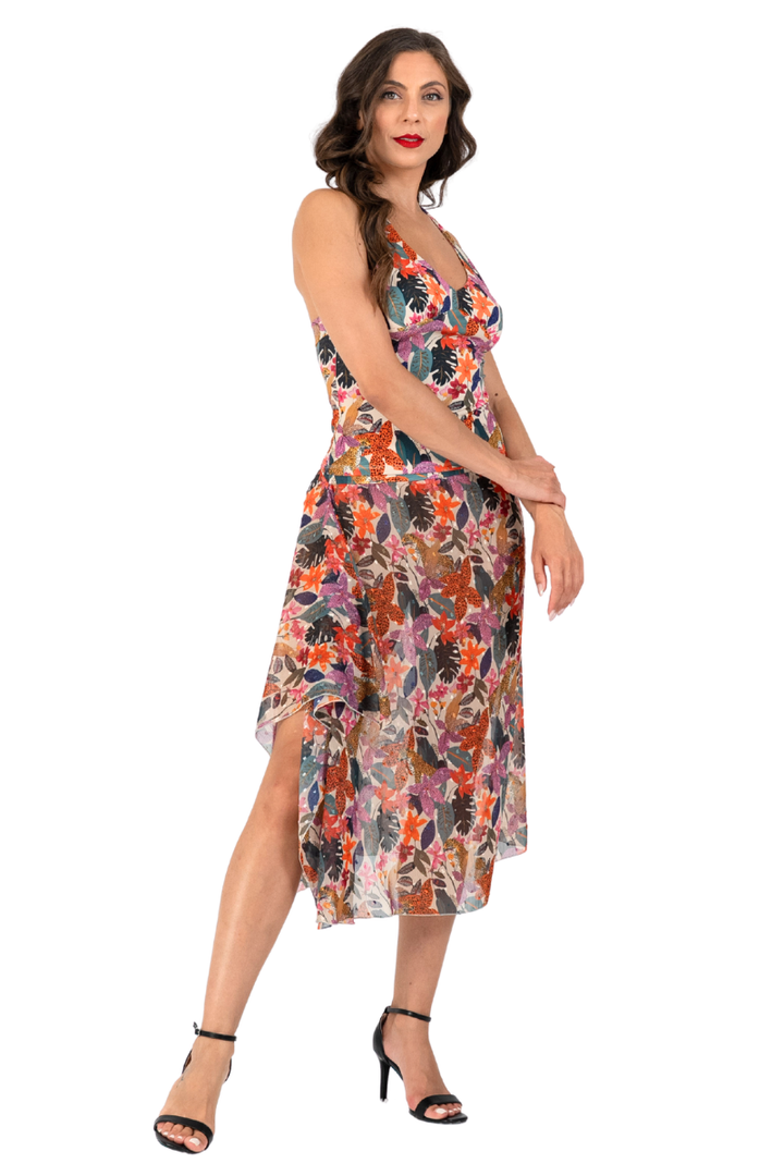 Jungle Print Handkerchief Georgette Skirt