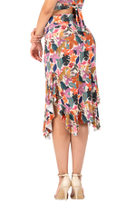 Load image into Gallery viewer, Jungle Print Skirt With Side Ruffles