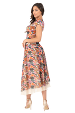 Load image into Gallery viewer, Jungle Print Two-layer Georgette Skirt