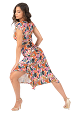 Load image into Gallery viewer, Jungle Print Skirt With Side Ruffles