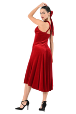 Load image into Gallery viewer, Keyhole Neckline Velvet Dress with Metallic Detail