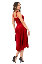 Load image into Gallery viewer, Keyhole Neckline Velvet Dress with Metallic Detail