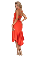 Load image into Gallery viewer, Lace-up Tango Dress With Tail
