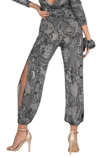 Load image into Gallery viewer, Lace Print Babucha Tango Pants With Slits
