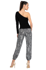 Load image into Gallery viewer, Lace Print Babucha Tango Pants With Slits
