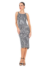 Load image into Gallery viewer, Lace Print Mesh Back Bodycon Tango Dress

