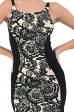 Load image into Gallery viewer, Lace Motif Print Hourglass Tango Dress