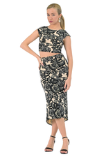 Load image into Gallery viewer, Lace Motif Print Crop Top