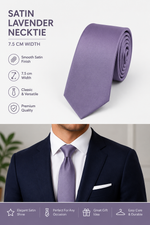 Load image into Gallery viewer, Lavender Men's Satin Necktie