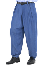 Load image into Gallery viewer, Lightweight Denim Tango Pants With Two Inverted Pleats
