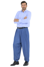 Load image into Gallery viewer, Lightweight Denim Tango Pants With Two Inverted Pleats
