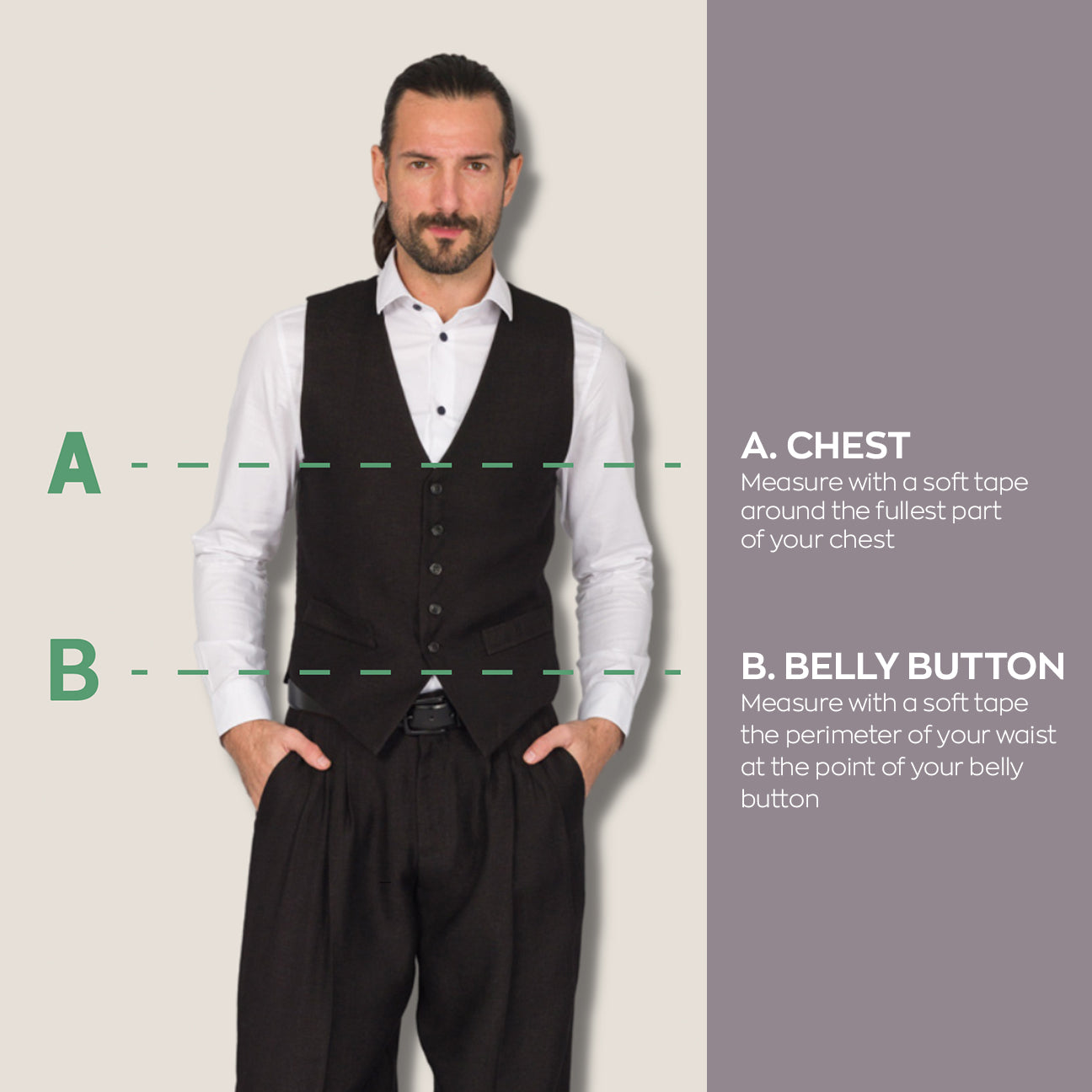 Men's size guide conDiva Men's size guide conDiva