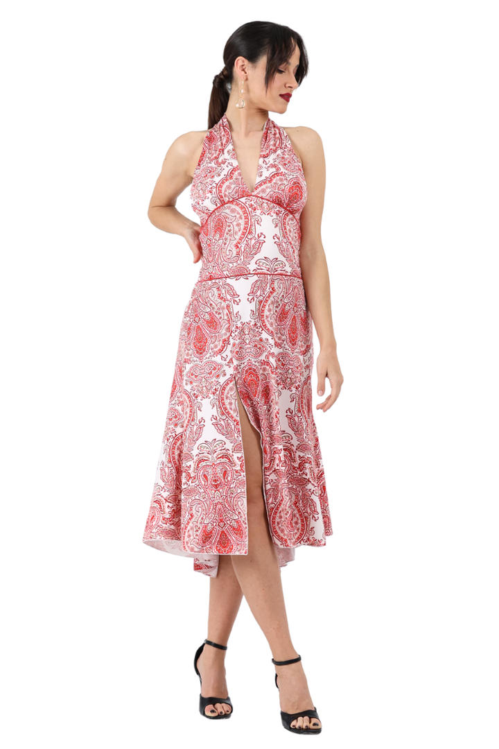 Mandala Print Halterneck Tango Dress
