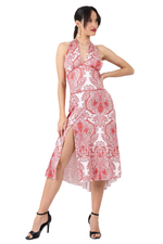Load image into Gallery viewer, Mandala Print Halterneck Tango Dress