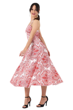 Load image into Gallery viewer, Mandala Print Tango Dress With Tie Back