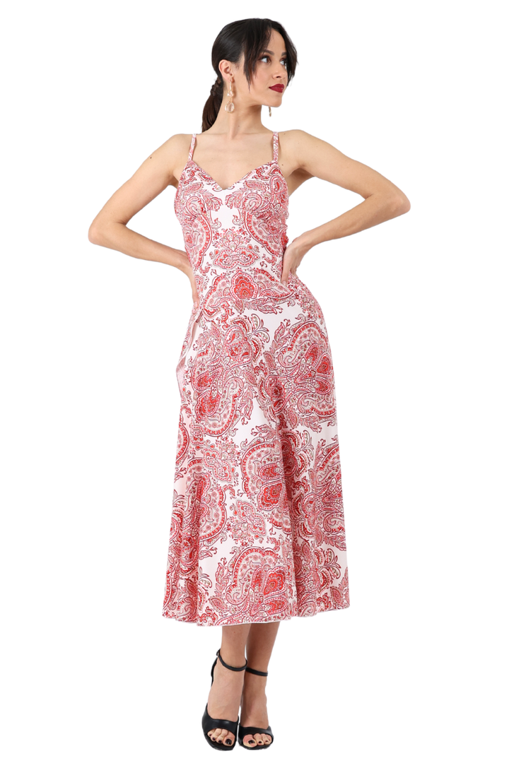 Mandala Print Tango Dress With Tie Back