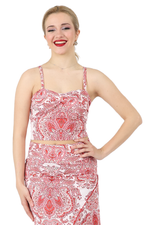 Load image into Gallery viewer, Mandala Print Twist Front Tango Crop Top