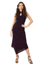 Load image into Gallery viewer, Mandarin Neckline Sparkling Tango Dress
