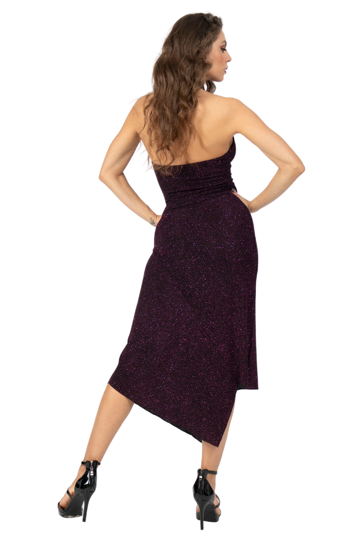Mandarin Neckline Sparkling Tango Dress