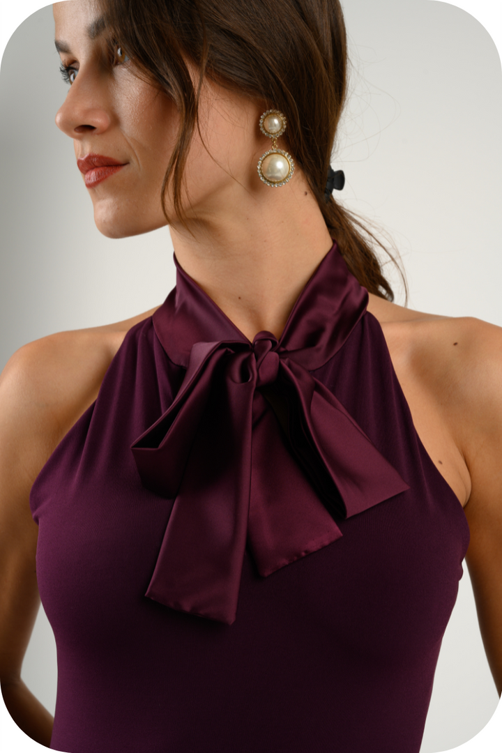 Bow-Tie Neck Tango Dress