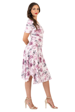 Load image into Gallery viewer, Mauve Floral Print Handkerchief Dress