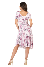 Load image into Gallery viewer, Mauve Floral Print Handkerchief Dress