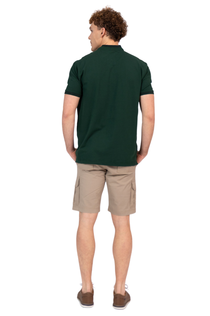 Men’s Cotton Mandarin Collar Polo