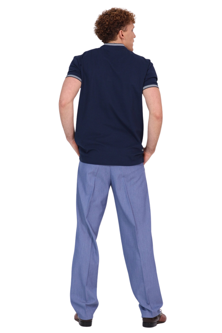 Men’s Cotton Mandarin Collar Polo
