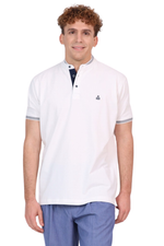Load image into Gallery viewer, Men’s Cotton Mandarin Collar Polo