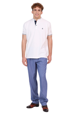Load image into Gallery viewer, Men’s Cotton Mandarin Collar Polo